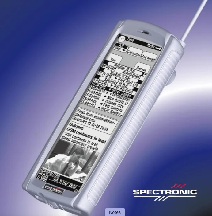 Spectronic Sidetouch multimedia phone with its large screen